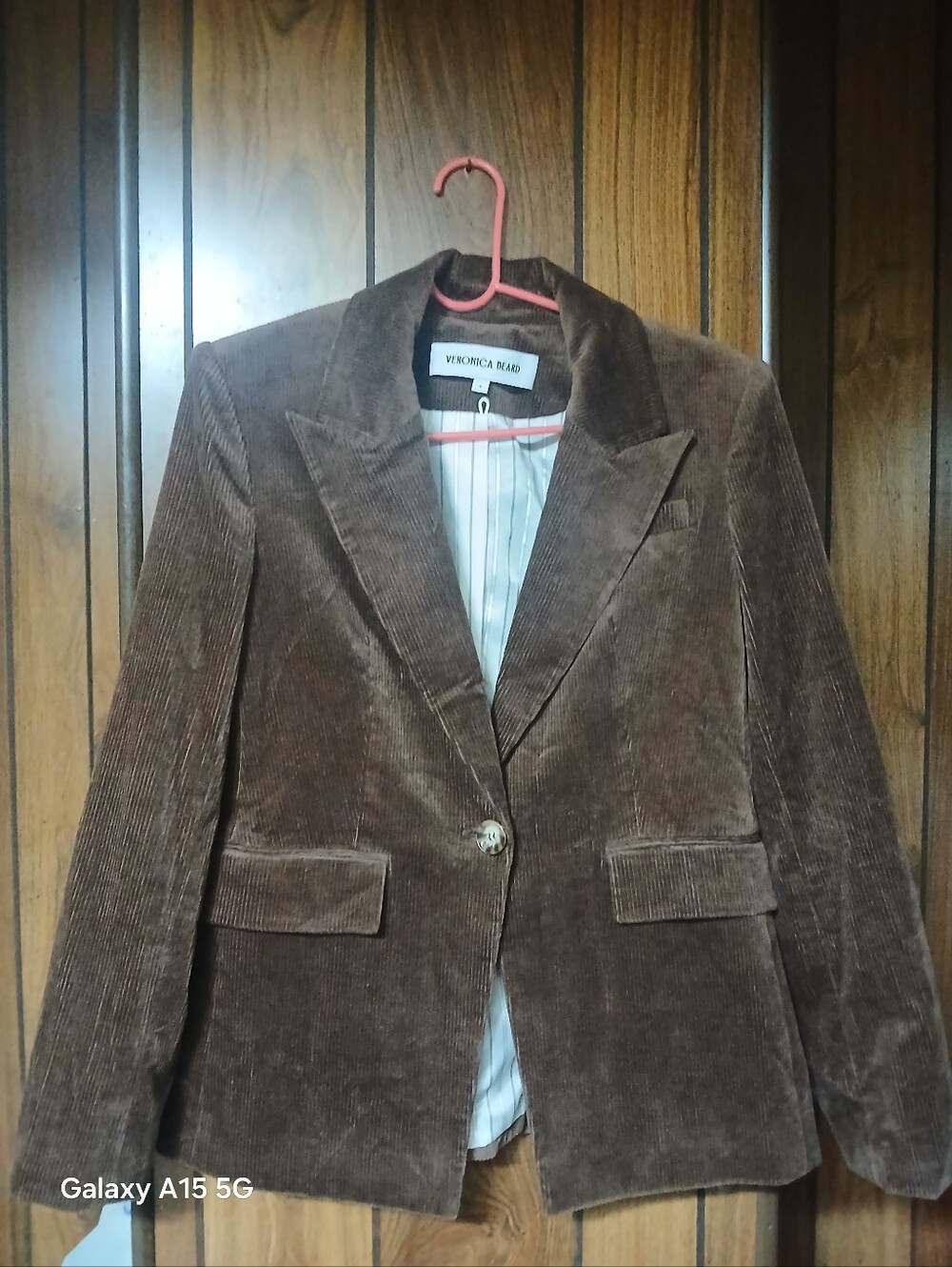 Veronica Beard Brown Corduroy Single-Button Blazer